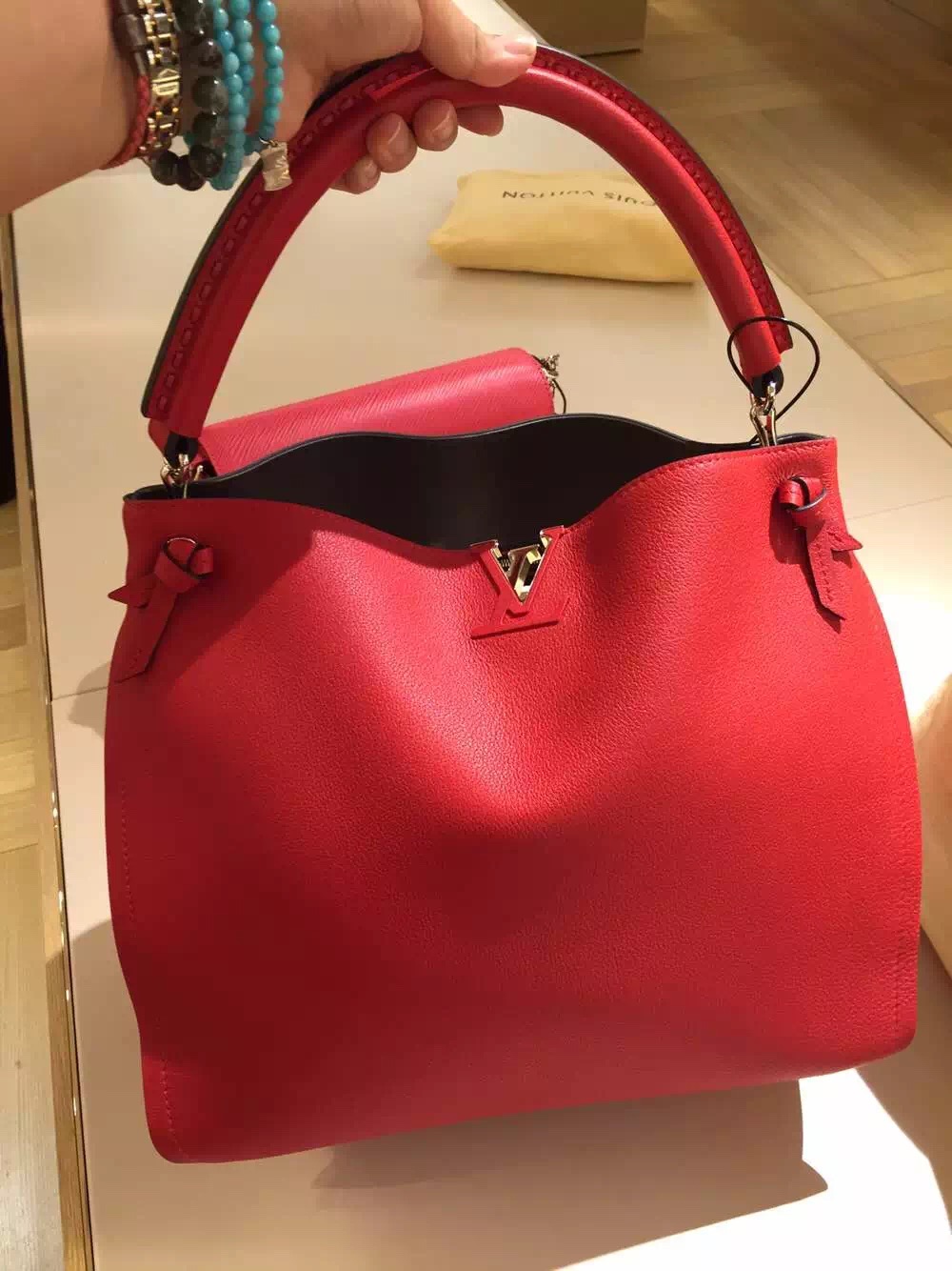 Discount Louis Vuitton Tournon Hobo Bag M50327 Red